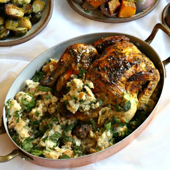 Stuffed Roasted Cornish Game Hen