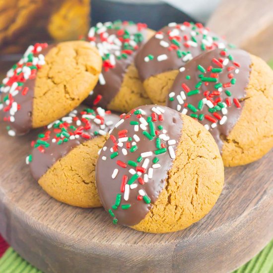 Dark Chocolate Gingerbread Cookies