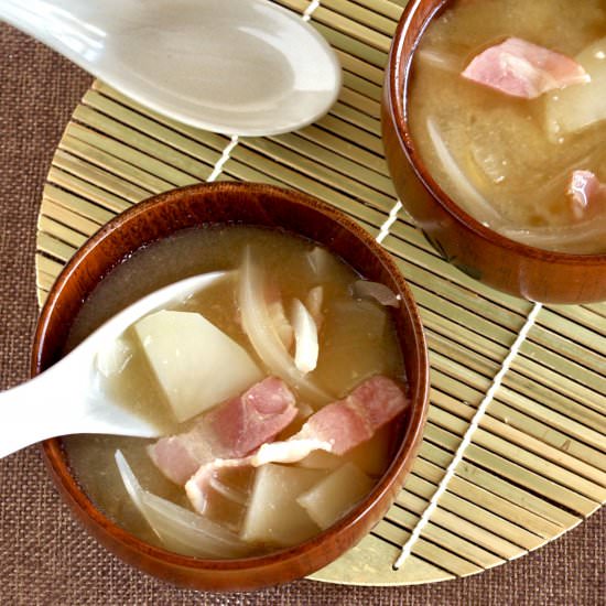 Bacon Miso Soup