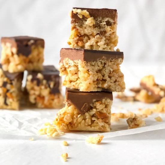 Peanut butter krispy bars