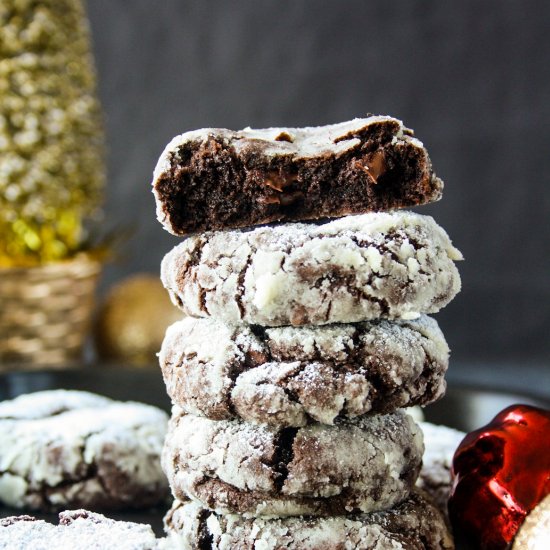 Chocolate Chip Crinkle Cookies