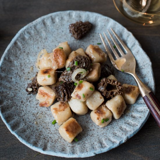 Cauliflower Gnocchi with Morels