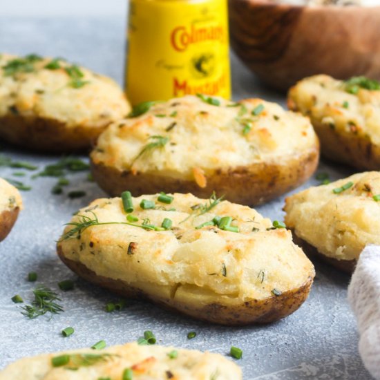 Creamy Mustard Twice Baked Potatoes