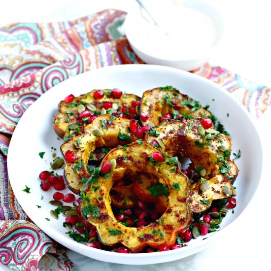 Garam Masala Roasted Acorn Squash