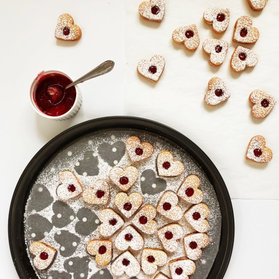 Christmas Linzer Cookies