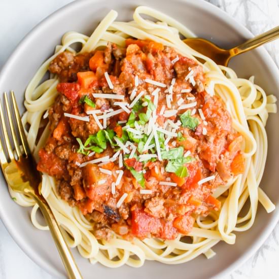 Easy Pasta Bolognese