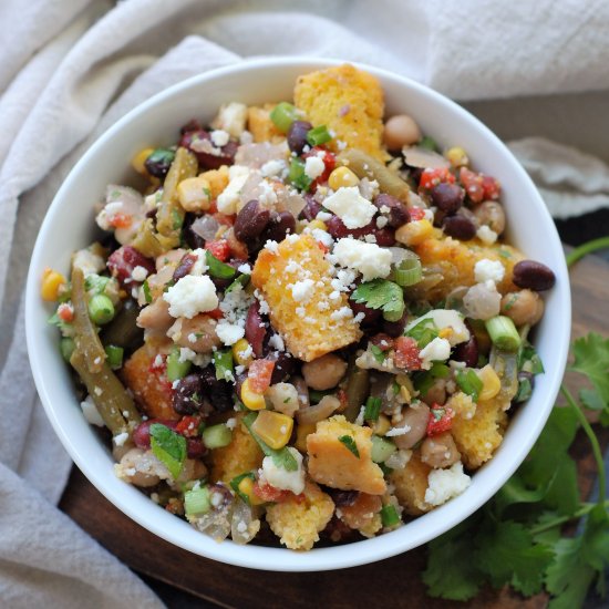 Southwest Bean Salad Panzanella