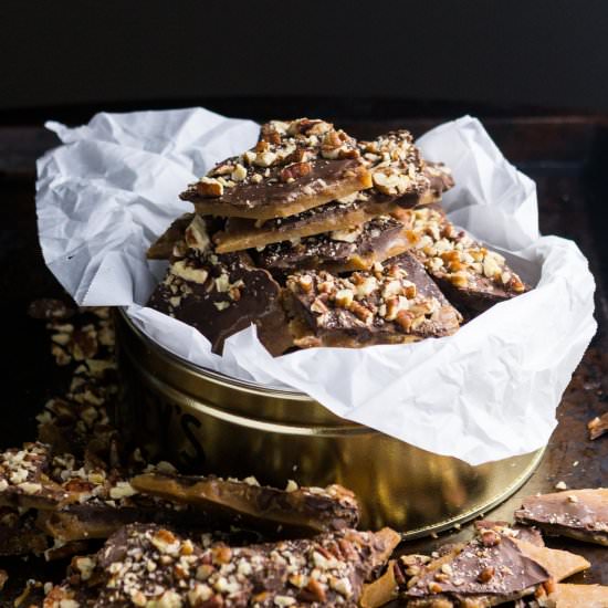 Pecan-Topped Toffee