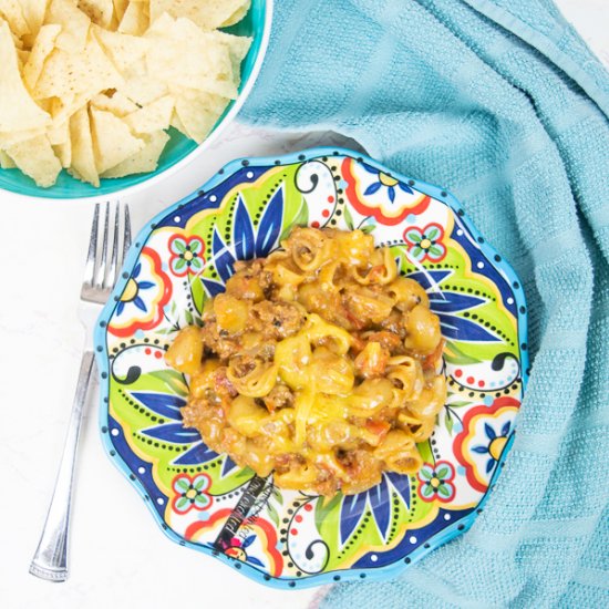 Instant Pot Cheesy Taco Pasta