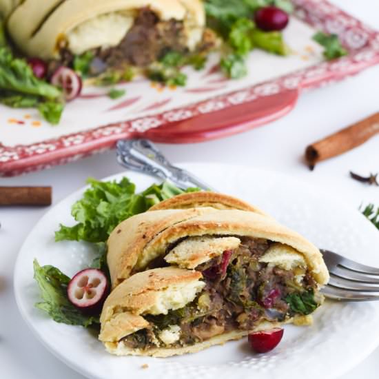 Savory Mushroom & Lentil Wellington