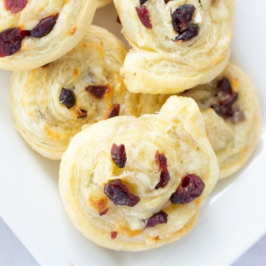 Dried Cranberry Brie Pinwheels