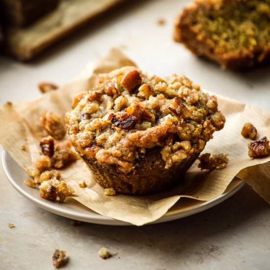 Pecan Streusel Sweet Potato Muffins