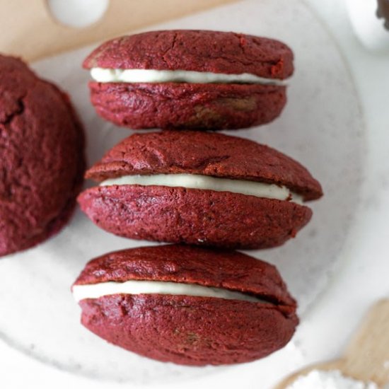 Red Velvet Chocolate Whoopie Pies