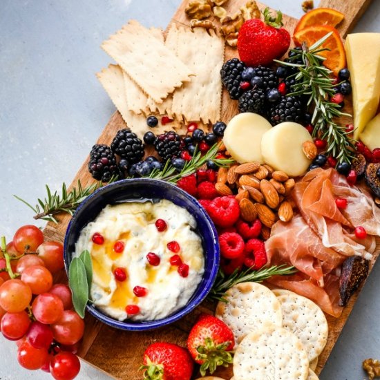 Cheese Tray with Sage Honey Ricotta