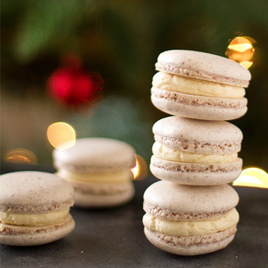 eggnog macarons