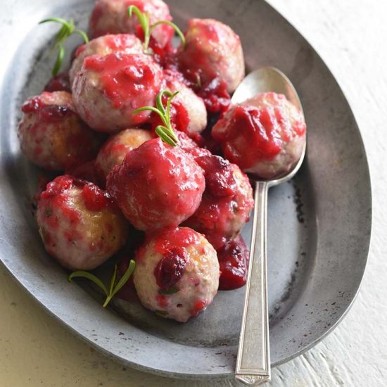 Turkey Sausage Cranberry Meatballs