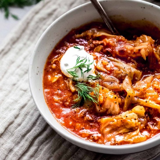 Instant Pot Cabbage Roll Soup