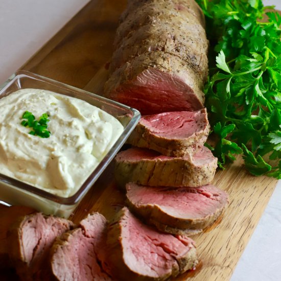 Beef Tenderloin Gorgonzola Sauce