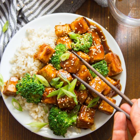 Crispy Baked Teriyaki Tofu