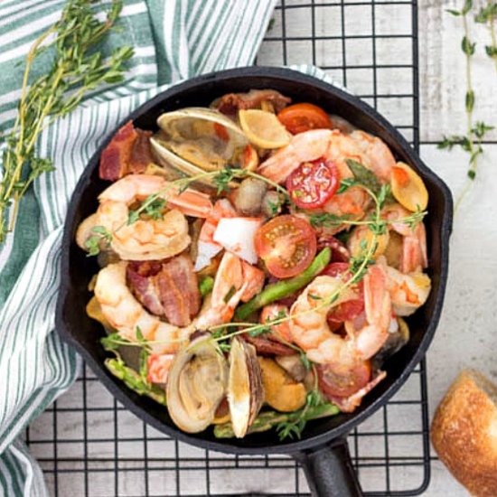 Seafood Paella with Pasta