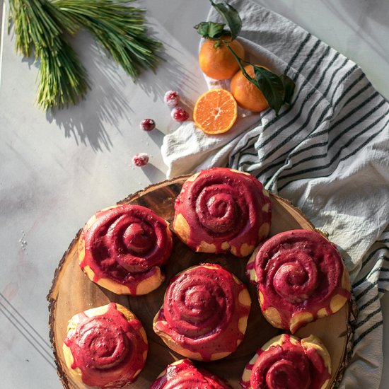 Cranberry Orange Cinnamon Rolls