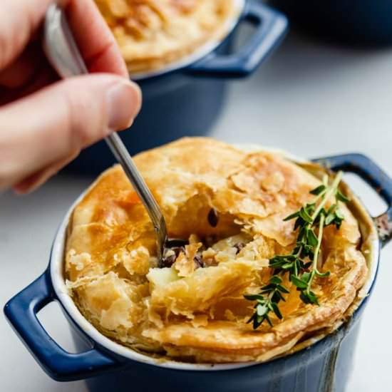 Veggie Pot Pies with Puff Pastry