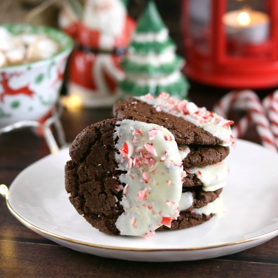 Vegan Peppermint Bark Cookies