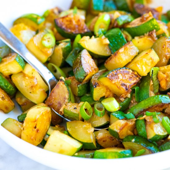 Garlic Butter Sauteed Zucchini