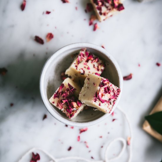 Honey & Rose Macadamia Fudge