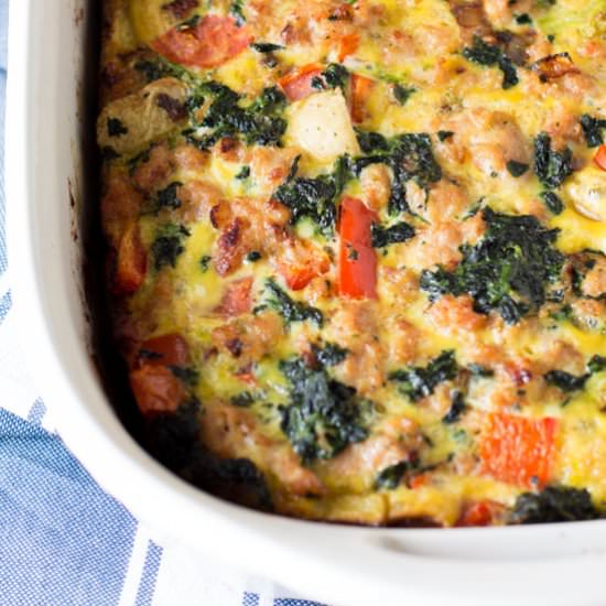 Veggie Loaded Potato Breakfast Bake