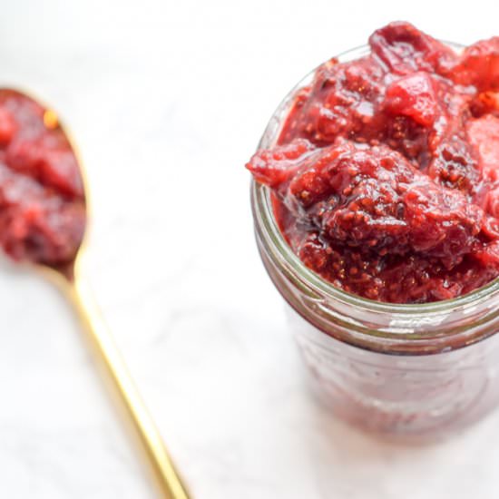 Cranberry Strawberry Chia Sauce