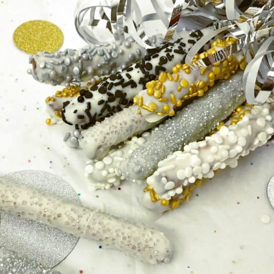 Sparkly New Year’s Pretzel Sticks