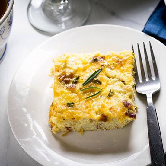 Triple Cheese Breakfast Casserole