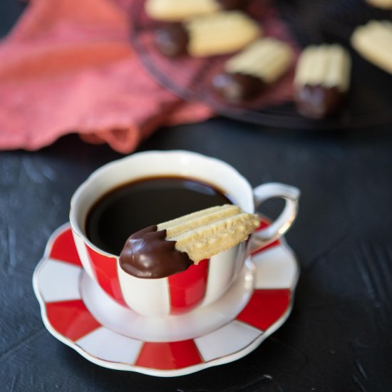 chocolate dipped viennese fingers