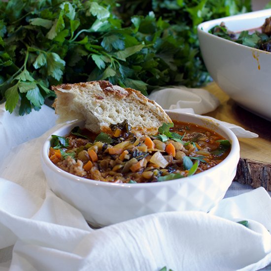 Spanish Sausage & Lentil Soup