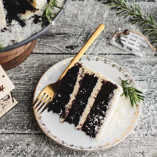 CHOCOLATE COCONUT CAKE