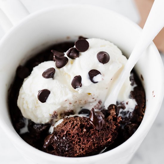 Double Chocolate Chip Mug Cake