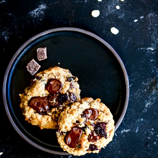 Oatmeal Raisin Choc Chip Cookies