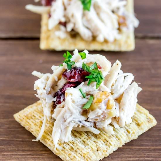 Cranberry Walnut Chicken Salad Bite