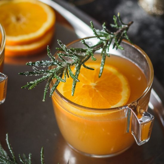 Whiskey-spiked mulled ginger beer