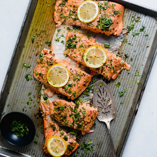 Lemon Garlic Butter Steelhead