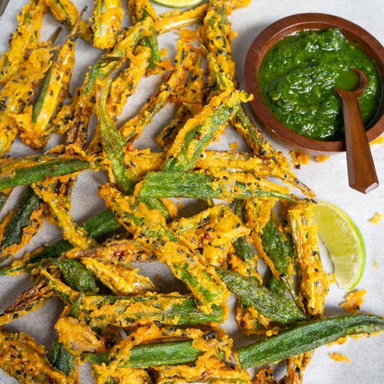 Crispy Fried Okra (Kurkuri Bhindi)