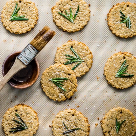 Stilton Oat Crackers w Honey Glaze