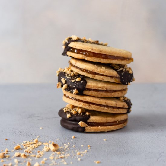 Hazelnut Cookie Sandwiches