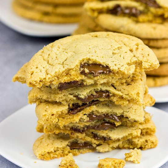 Chocolate Stuffed PB Cookies