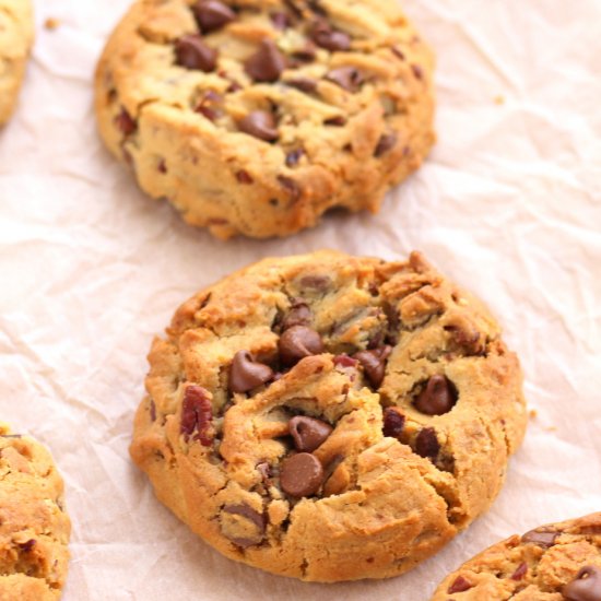 Giant Chocolate Chip Pecan Cookies