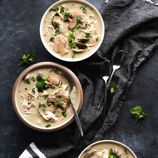 Creamy Chicken & Mushroom Soup