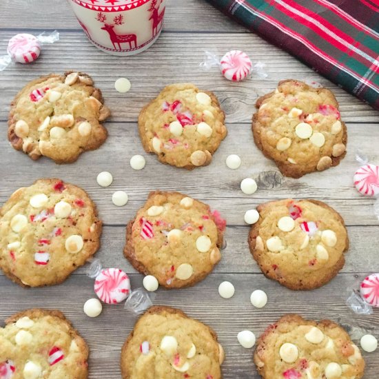 Peppermint White Chocolate Cookies