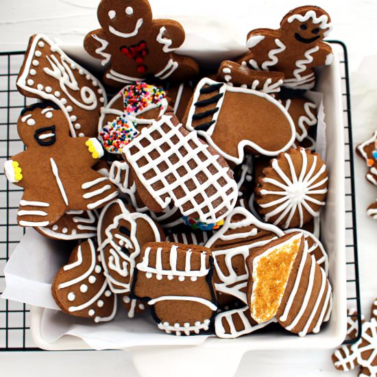 Soft and Chewy Gingerbread Cookies