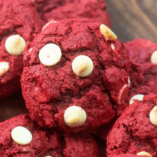 RED VELVET GOOEY BUTTER COOKIES